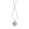 Gold Long Fan Necklace - lilac - Freshie & Zero Studio Shop