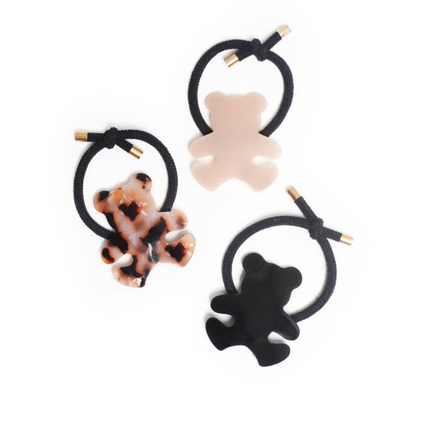 Teddy Bear Hair Ties - Set of 3 - Freshie & Zero Studio Shop