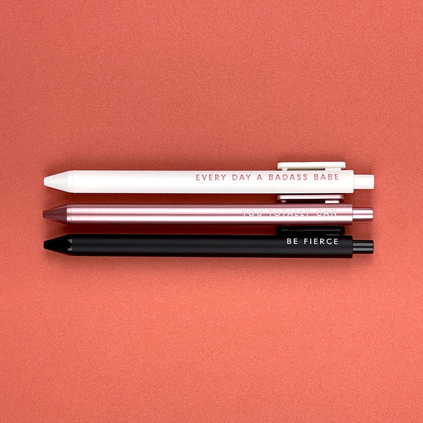 Be Bold - Pack of 3 Gel Pens - Freshie & Zero Studio Shop