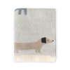 Organic Cotton Knit Baby Blanket - Puppy Pals - Freshie & Zero Studio Shop