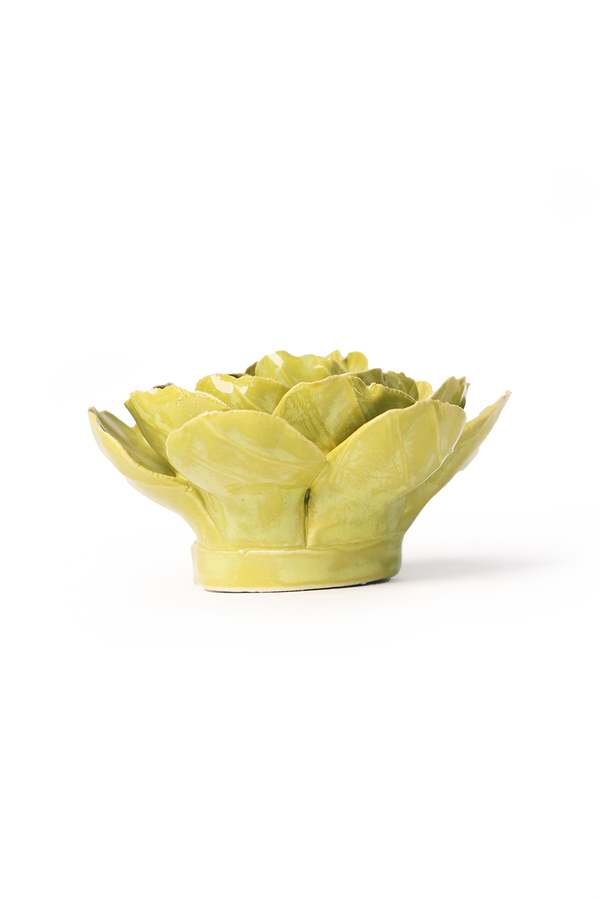 English Garden Ceramic Wall Flower: 3.25" Chartreuse Primrose - Freshie & Zero Studio Shop