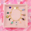 Colorful Cool Tones Pearl Charm Bracelet by Jill Makes - Freshie & Zero Studio Shop