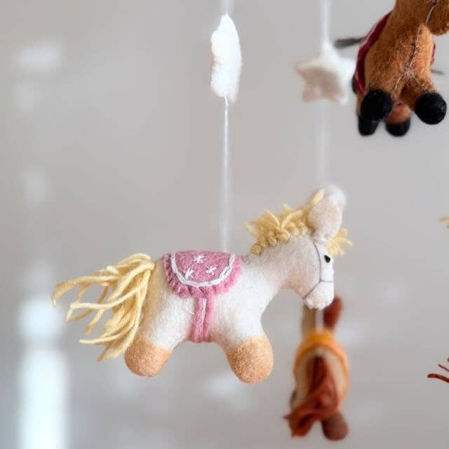 Felt Baby Mobile - Cute Pony - Freshie & Zero Studio Shop