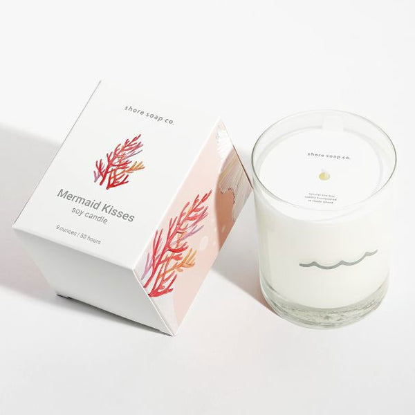 Mermaid Kisses Soy Candle: Amber Musk Citrus Jasmine - Freshie & Zero Studio Shop