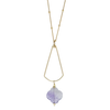Gold Long Fan Necklace - lilac - Freshie & Zero Studio Shop