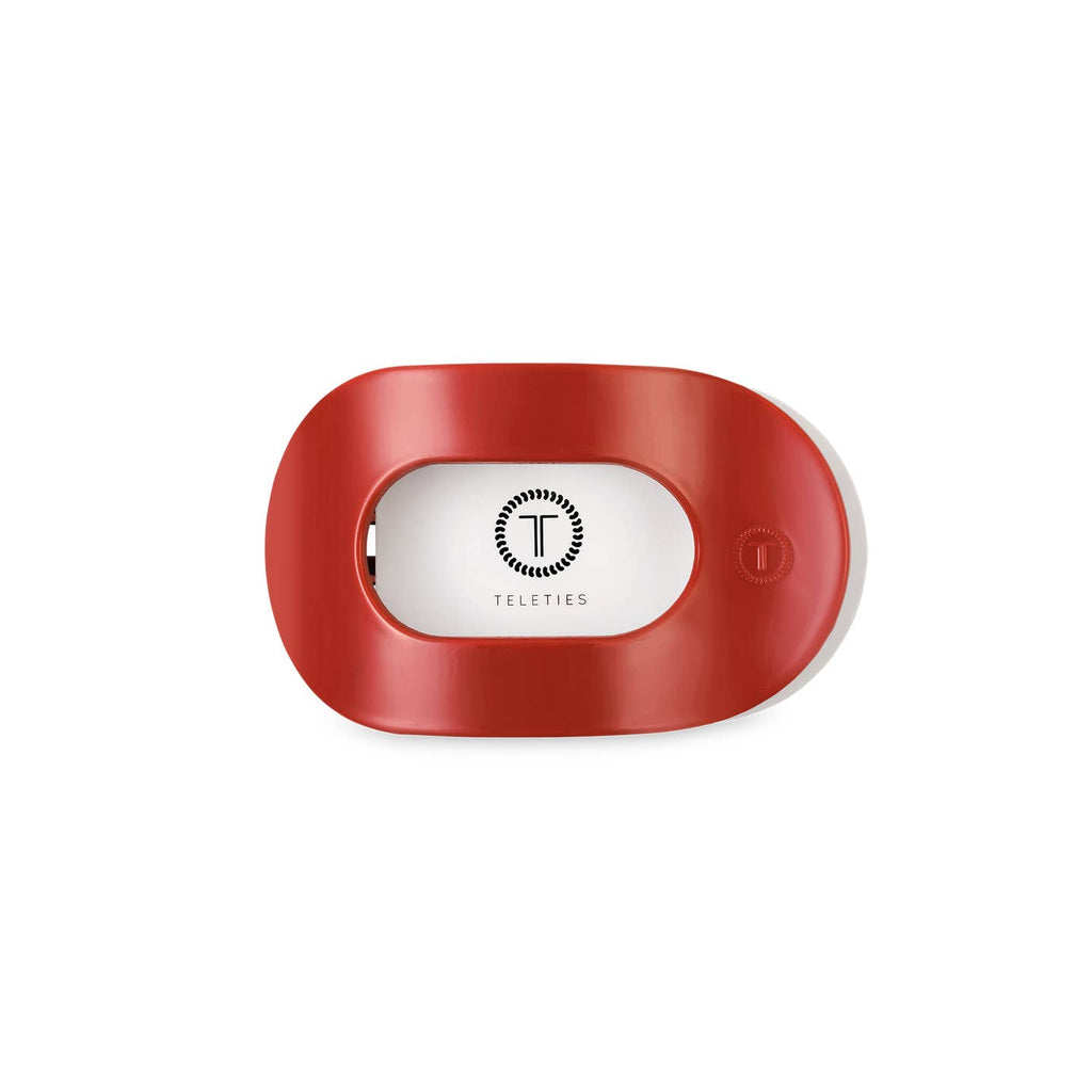 Tomato Red Teleties Flat Round Hair Clip - Freshie & Zero Studio Shop