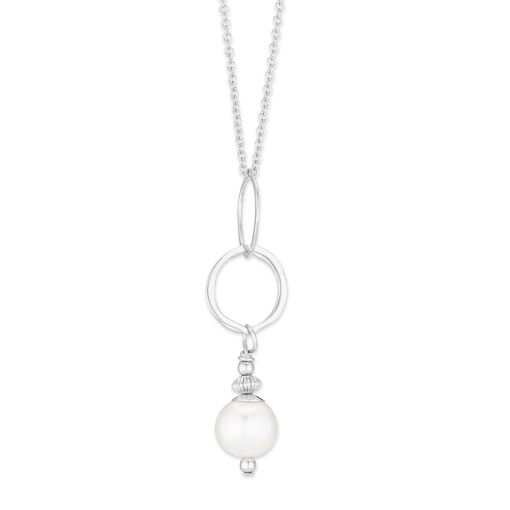 ella drop necklace with white pearl - Freshie & Zero Studio Shop