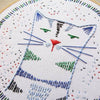 Nigel the Cat Embroidery Kit by Cozyblue - Freshie & Zero Studio Shop