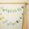 Blue Eggs Screen Printed Paper Garland - Freshie & Zero Studio Shop