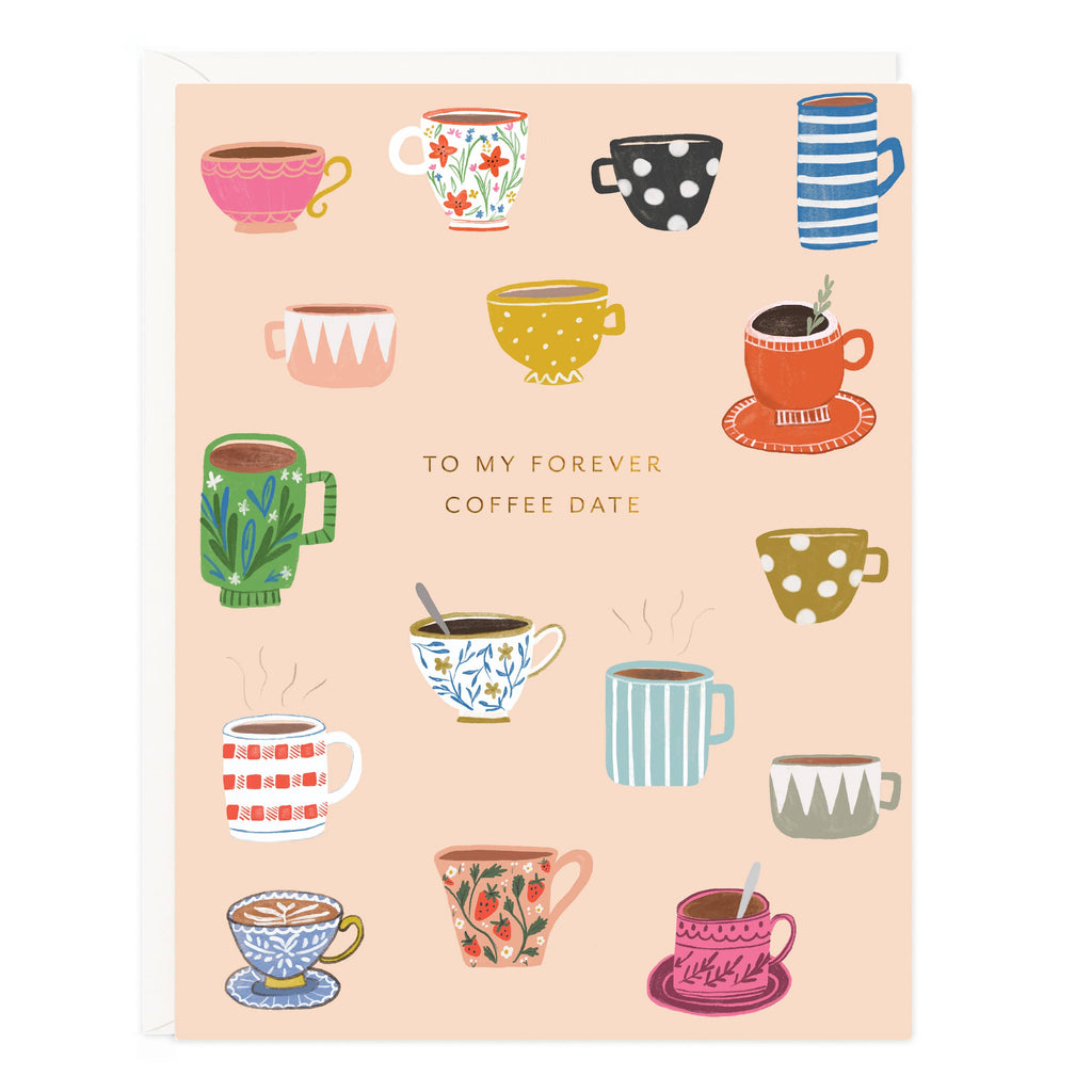 Forever Coffee Date Greeting Card - Freshie & Zero Studio Shop