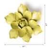 English Garden Ceramic Flower: 4.5" Chartreuse Columbine - Freshie & Zero Studio Shop