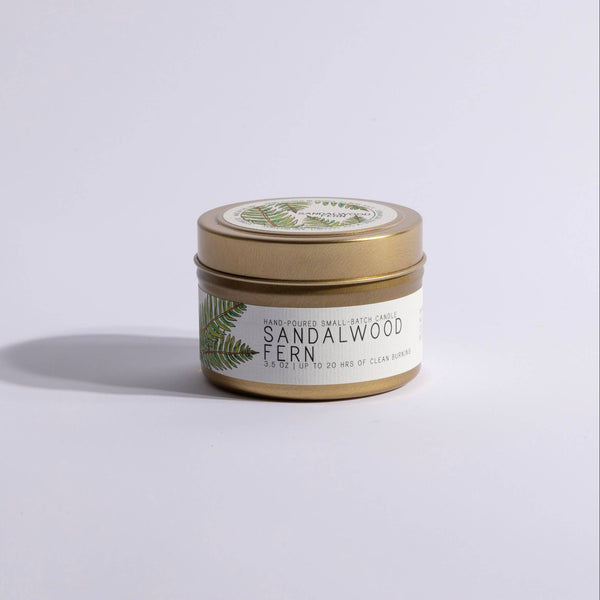 Sandalwood Fern Tin Candle by Just Bee - Freshie & Zero Studio Shop