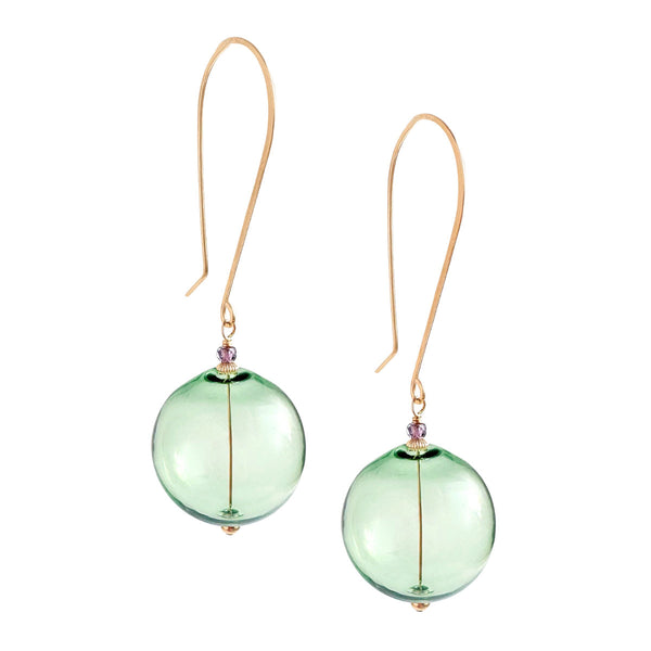 Atlas Orb Earrings - green - Freshie & Zero Studio Shop