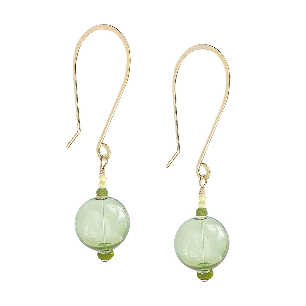 Medina Orb Earrings - green - Freshie & Zero Studio Shop