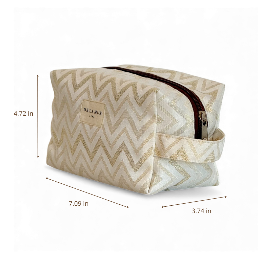 Squared Makeup Bag: Astro Gold Shimmer - Freshie & Zero Studio Shop