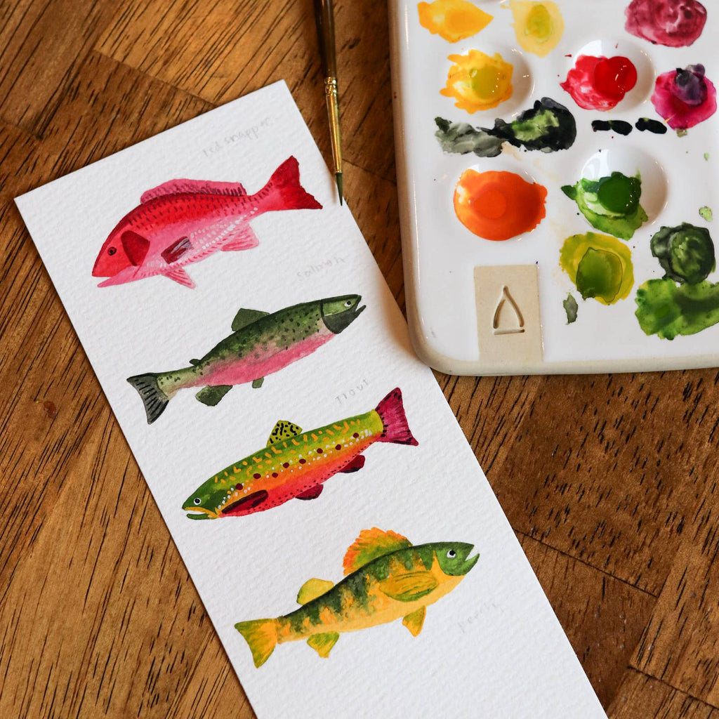 Gone Fishin' Temporary Tattoos: Yellow - Freshie & Zero Studio Shop