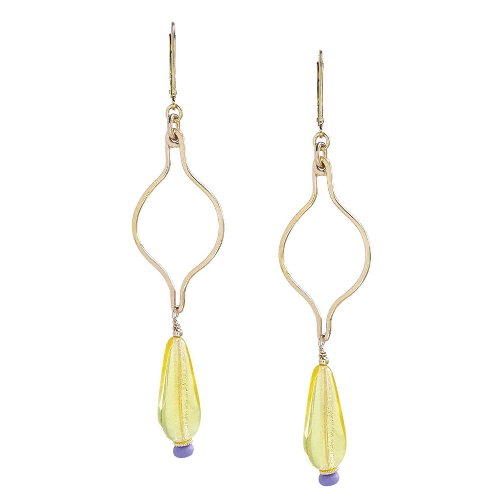 Ogee Drop Earrings - butter yellow - Freshie & Zero Studio Shop