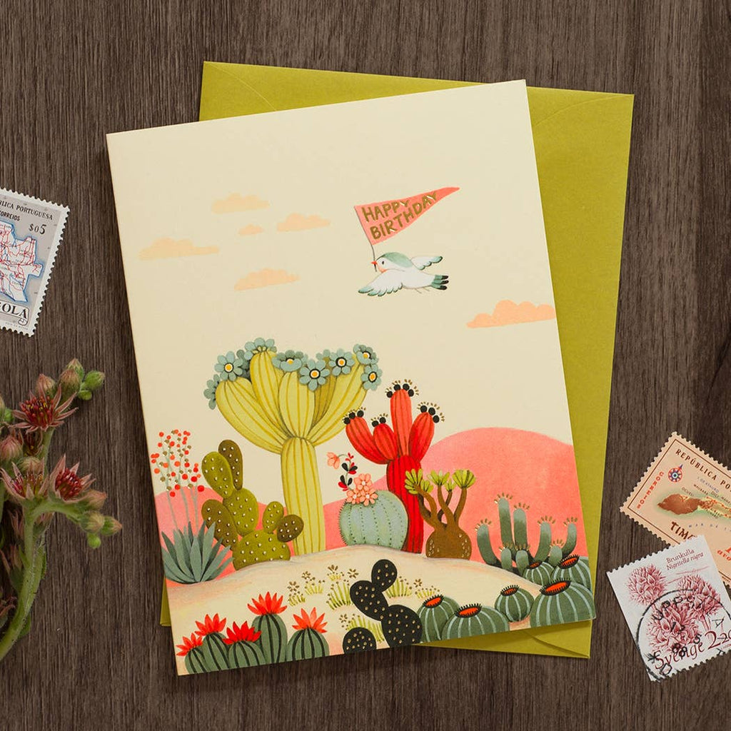 Cactus Hills Birthday Greeting Card - Freshie & Zero Studio Shop