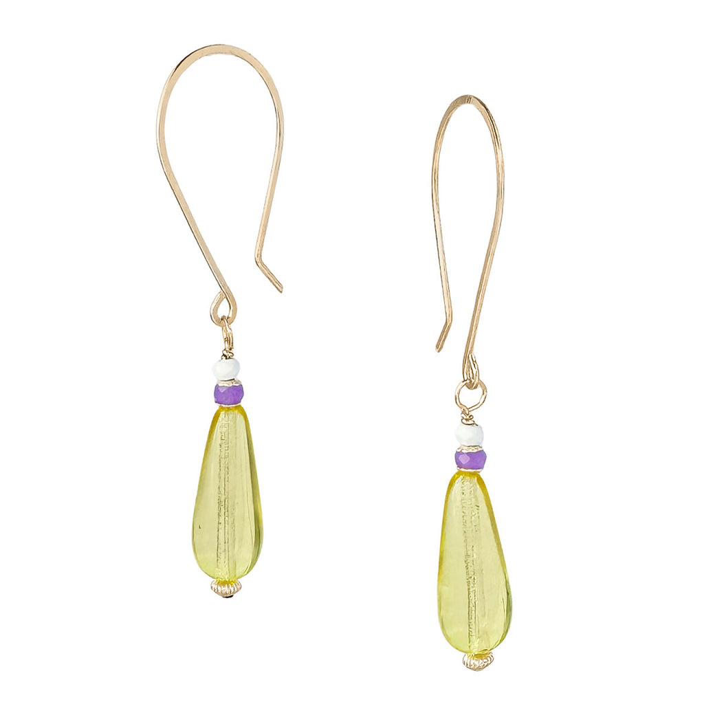 Medina Drop Earrings - butter yellow - Freshie & Zero Studio Shop