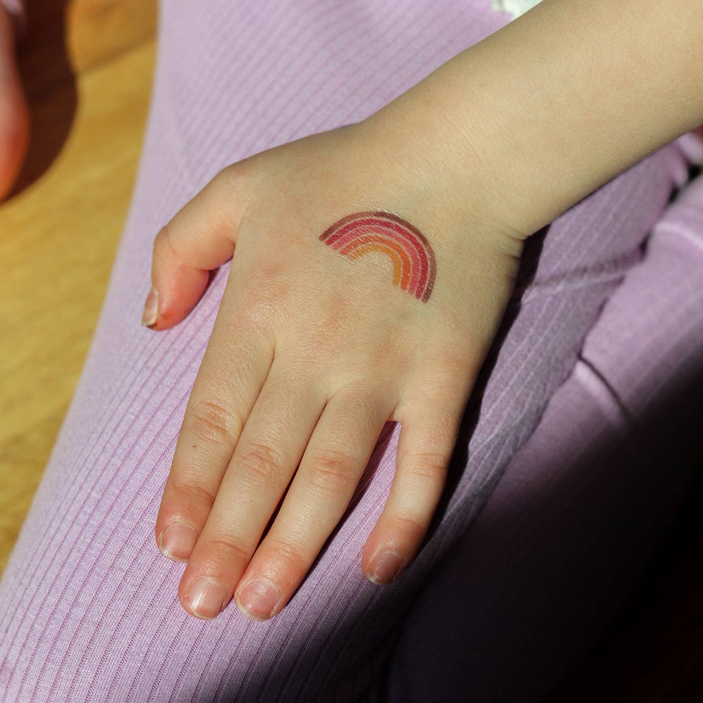 Rainbows Temporary Tattoos: Yellow - Freshie & Zero Studio Shop