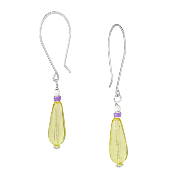 Medina Drop Earrings - butter yellow - Freshie & Zero Studio Shop