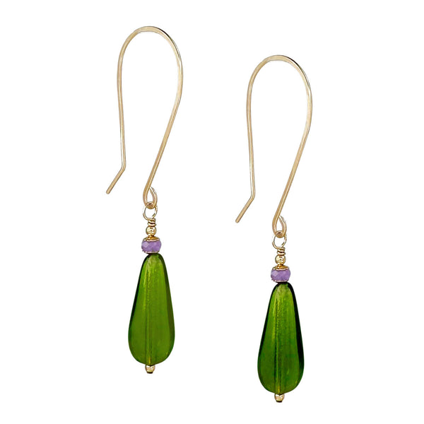 Medina Drop Earrings - green - Freshie & Zero Studio Shop