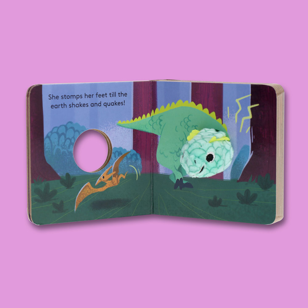 Baby T. Rex Finger Puppet Board Book - Freshie & Zero Studio Shop