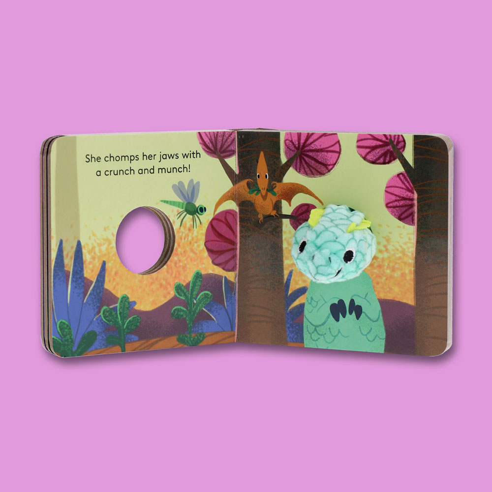 Baby T. Rex Finger Puppet Board Book - Freshie & Zero Studio Shop