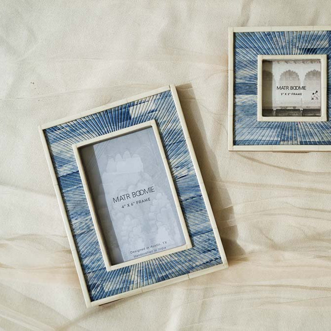 Neela Carved Bone 4x6 Picture Frame - Freshie & Zero Studio Shop