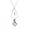 Silver Mosaic Lantern Necklace - purple + red + yellow - Freshie & Zero Studio Shop