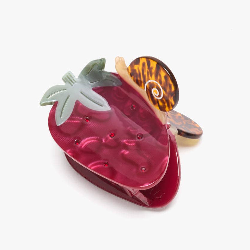 Strawberry Snail Hair Claw Clip - Freshie & Zero Studio Shop