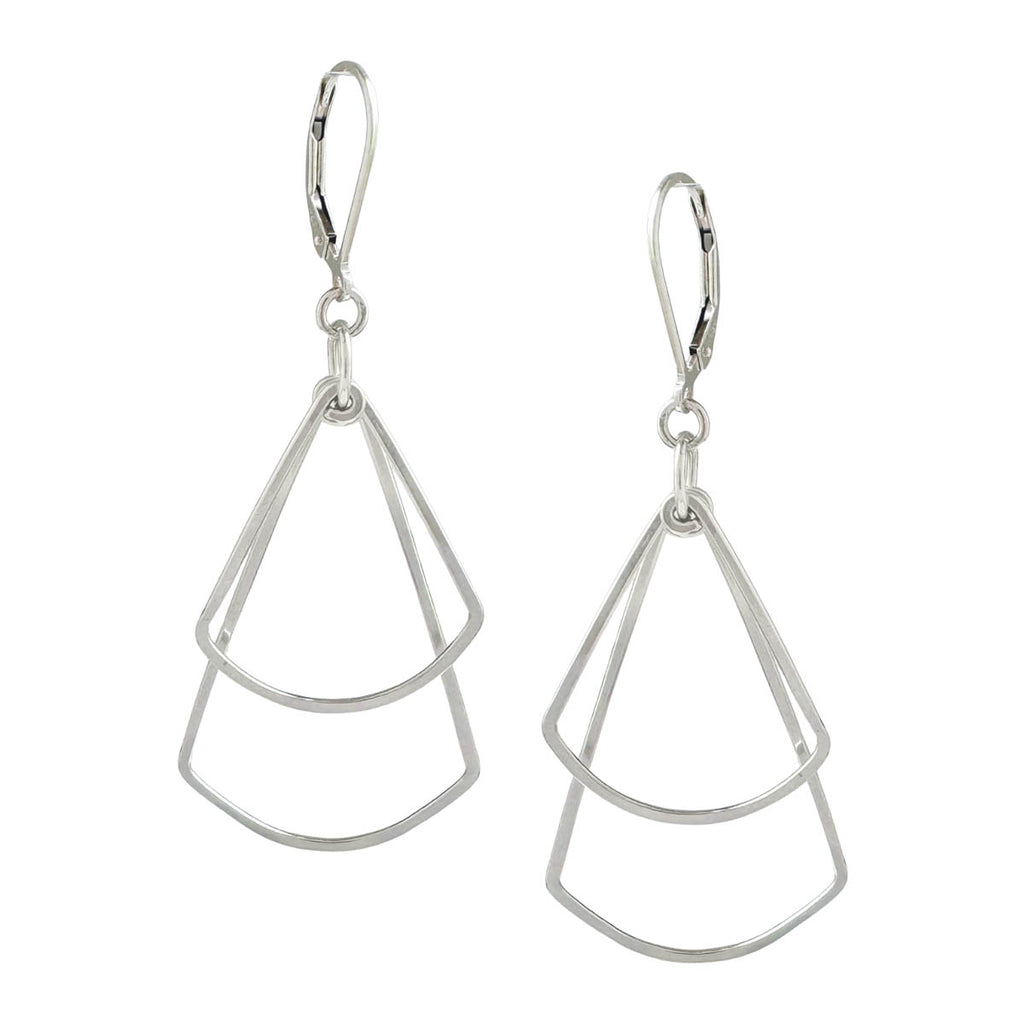 Double Fan Earrings - Freshie & Zero Studio Shop