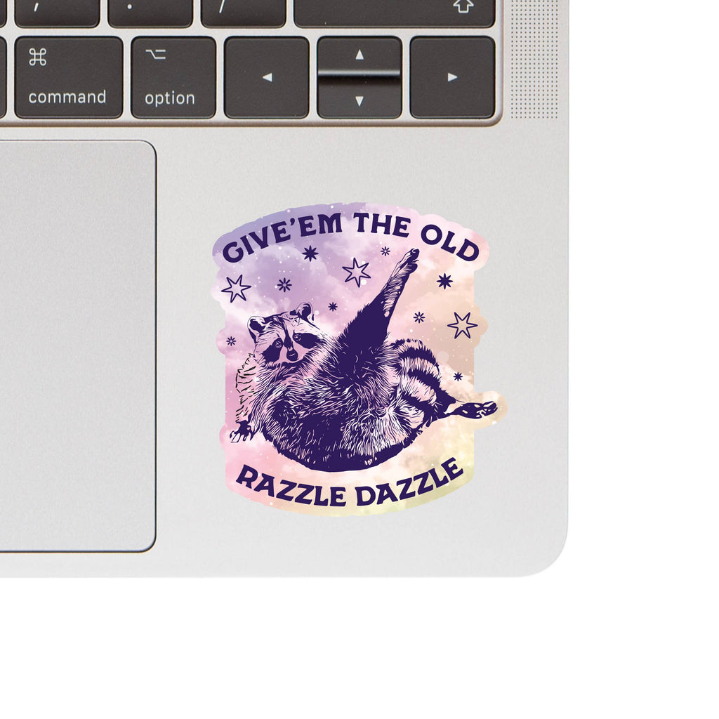 Razzle Dazzle Raccoon Sticker - Freshie & Zero Studio Shop