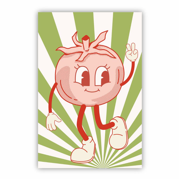 Garden Flag: Retro Tomato Dude - Freshie & Zero Studio Shop