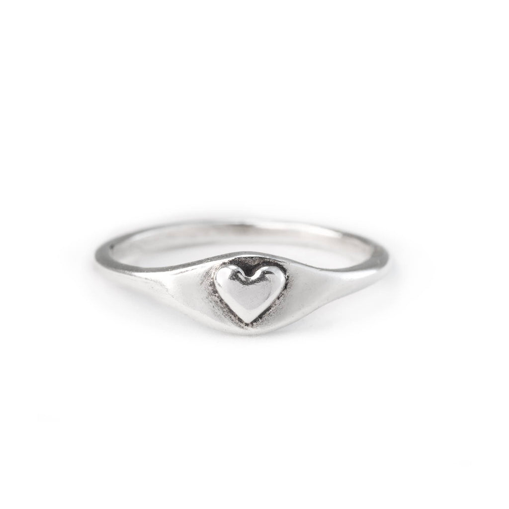 Heart Signet Ring: Bronze / Size 7- 54.4mm - Freshie & Zero Studio Shop