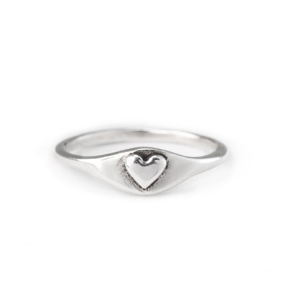 Heart Signet Ring: Bronze / Size 7- 54.4mm - Freshie & Zero Studio Shop