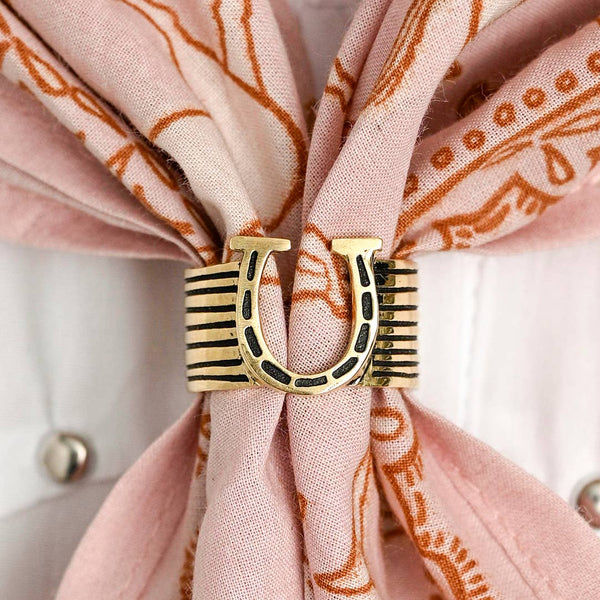 Horseshoe Brass Bandana Slide Ring by Handker - Freshie & Zero Studio Shop