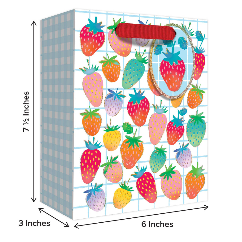 Sweet Strawberries Small Gift Bag - Freshie & Zero Studio Shop