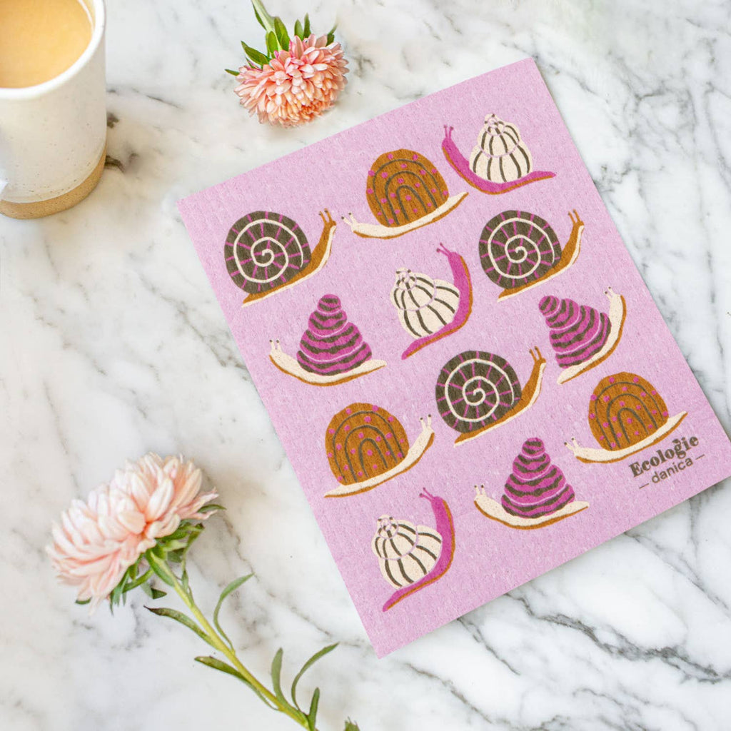 Snails Swedish Dishcloth - Freshie & Zero Studio Shop