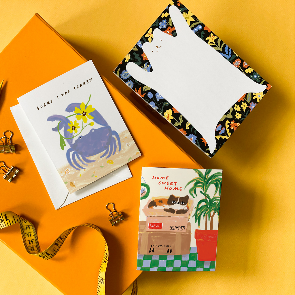 Cat New Home Housewarming Card - Freshie & Zero Studio Shop