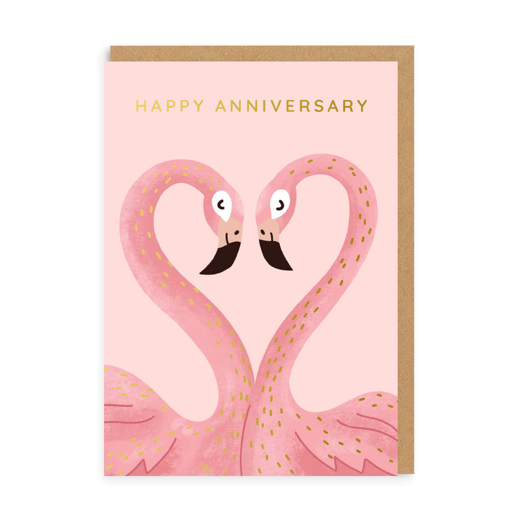 Flamingo Anniversary Card - Freshie & Zero Studio Shop