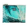 Palette Knife Teal Wave Zippered Pouch - Freshie & Zero Studio Shop