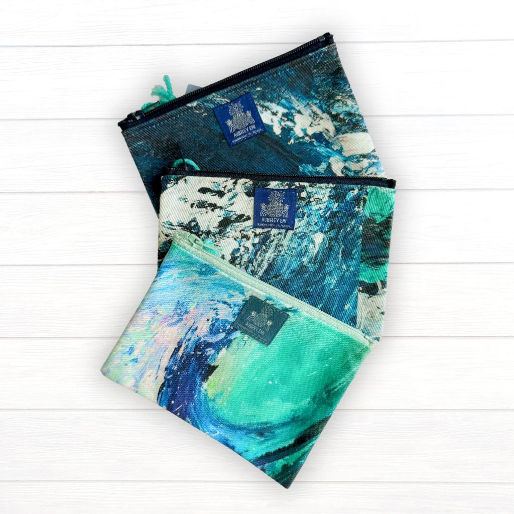 Abstract Wave Coin Pouch - Freshie & Zero Studio Shop