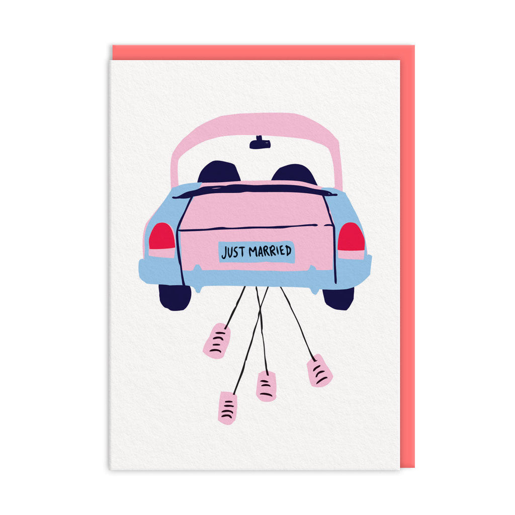 Car and Cans Wedding Card - Freshie & Zero Studio Shop