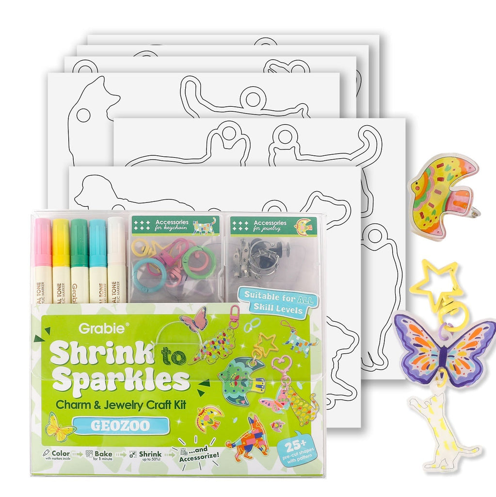 Shrink to Sparkles Charm & Jewelry Craft Kit: Geozoo - Freshie & Zero Studio Shop
