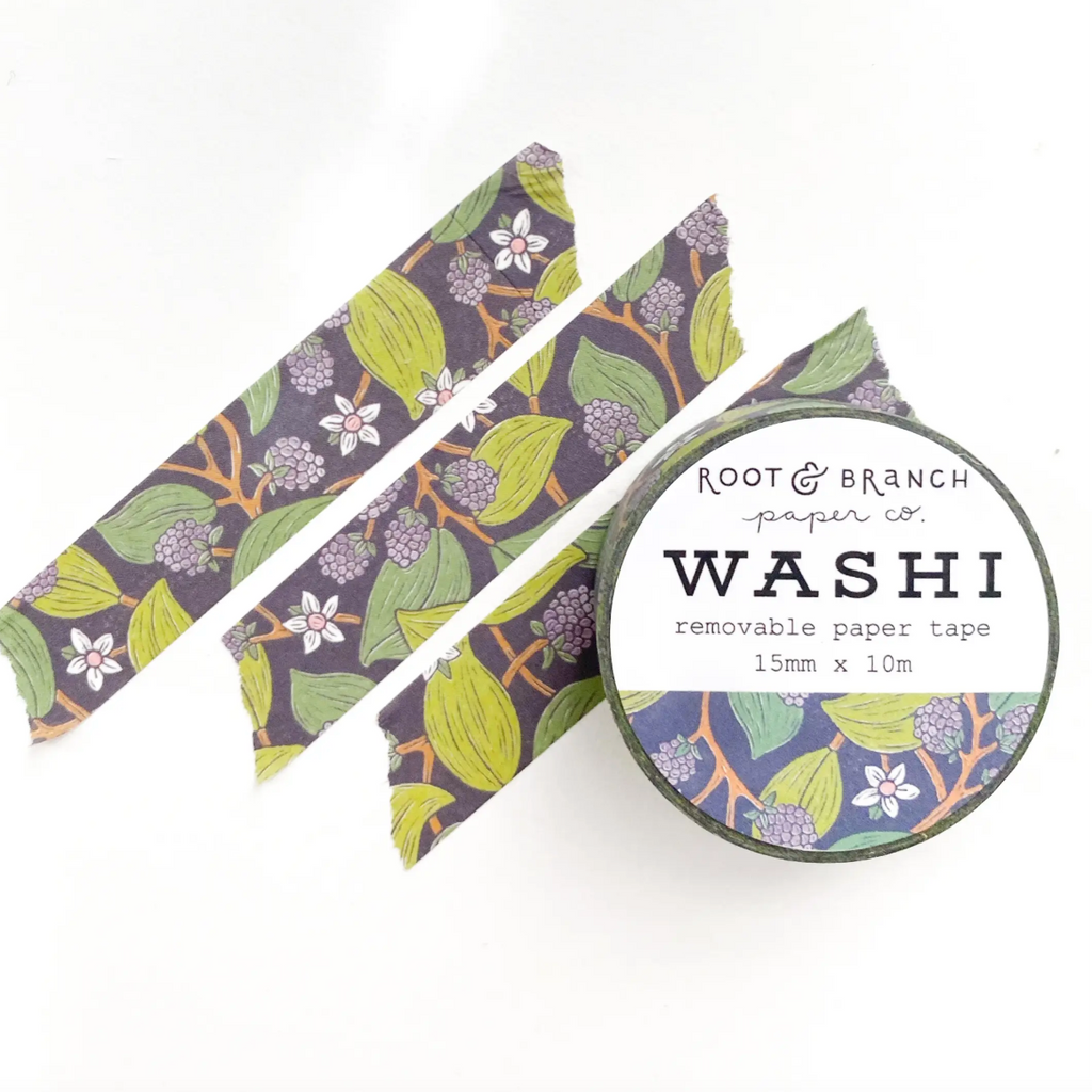 Root & Branch Washi Tape: Wild Blackberry - Freshie & Zero Studio Shop