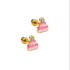 Birthday Cake Flatback Waterproof Stud Earrings - Freshie & Zero Studio Shop