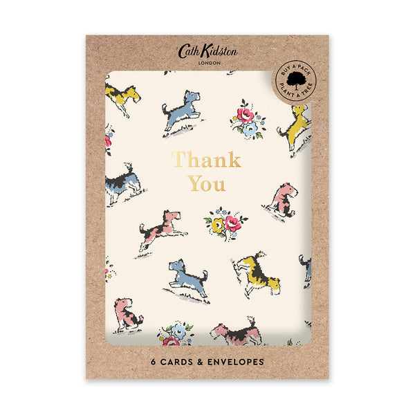 Scottie Dog Boxed Thank You Cards - Set of 6 - Freshie & Zero Studio Shop