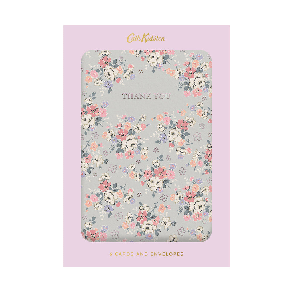 Clifton Rose Vintage Boxed Thank You Cards - Set of 6 - Freshie & Zero Studio Shop