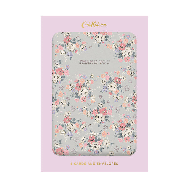 Clifton Rose Vintage Boxed Thank You Cards - Set of 6 - Freshie & Zero Studio Shop